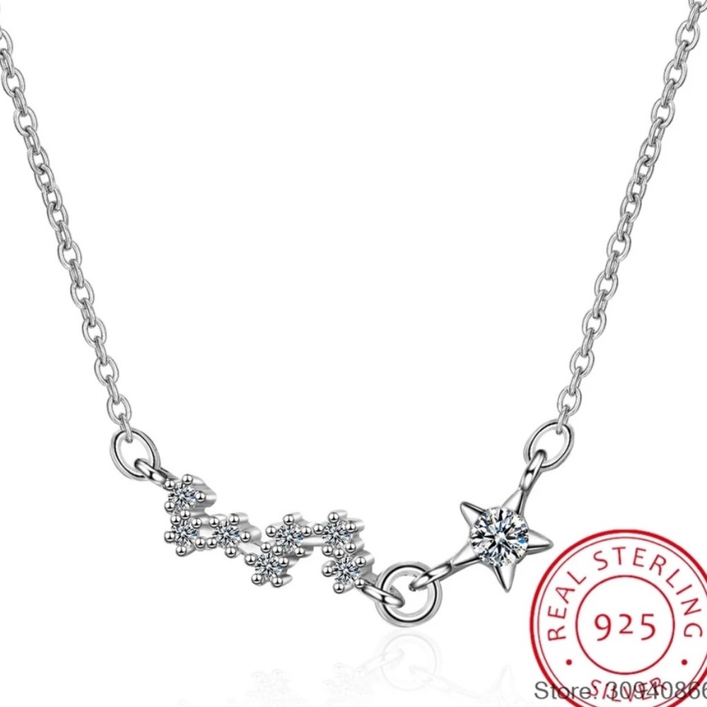 NEW! 925 Sterling Silver Star Necklace !